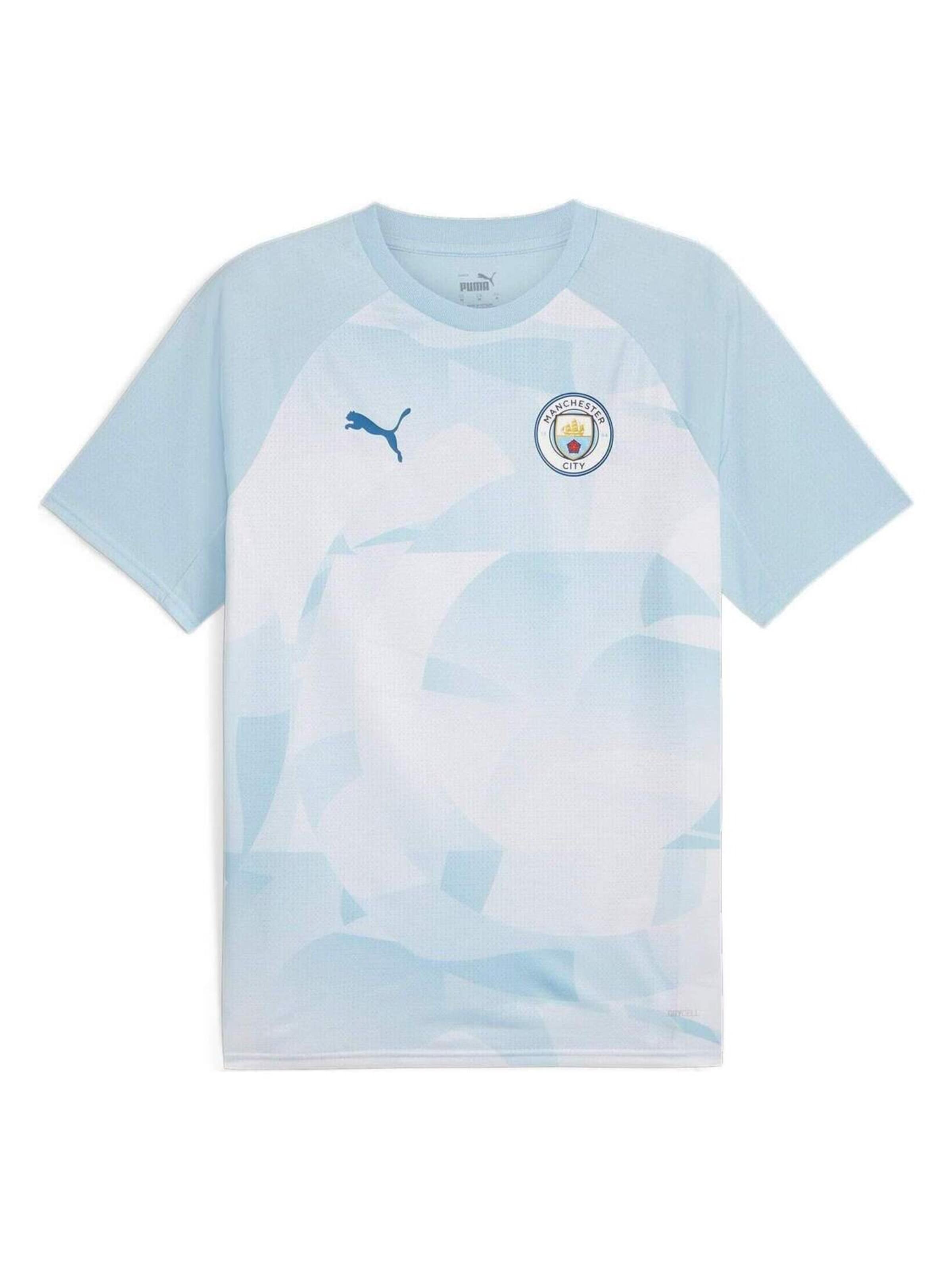 Maglietta 'Mcfc Prematch Ss' di PUMA in blu: frontale