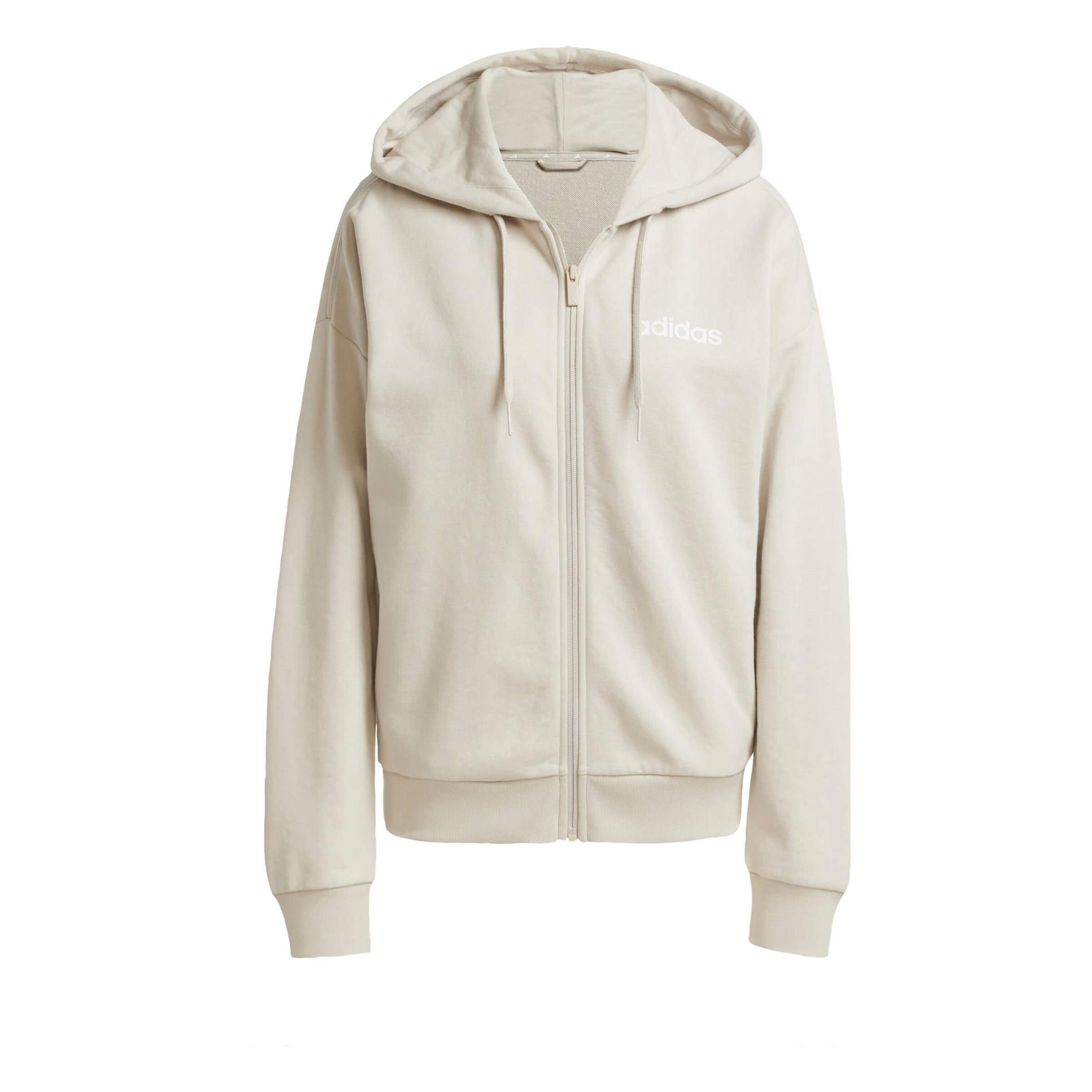 ADIDAS SPORTSWEAR - Sudadera con cremallera deportiva 'Essentials' en beige
