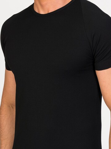 Maglietta intima 'Crew-neck T-shirt Egiptian cotton' di zd ZERO DEFECTS in nero