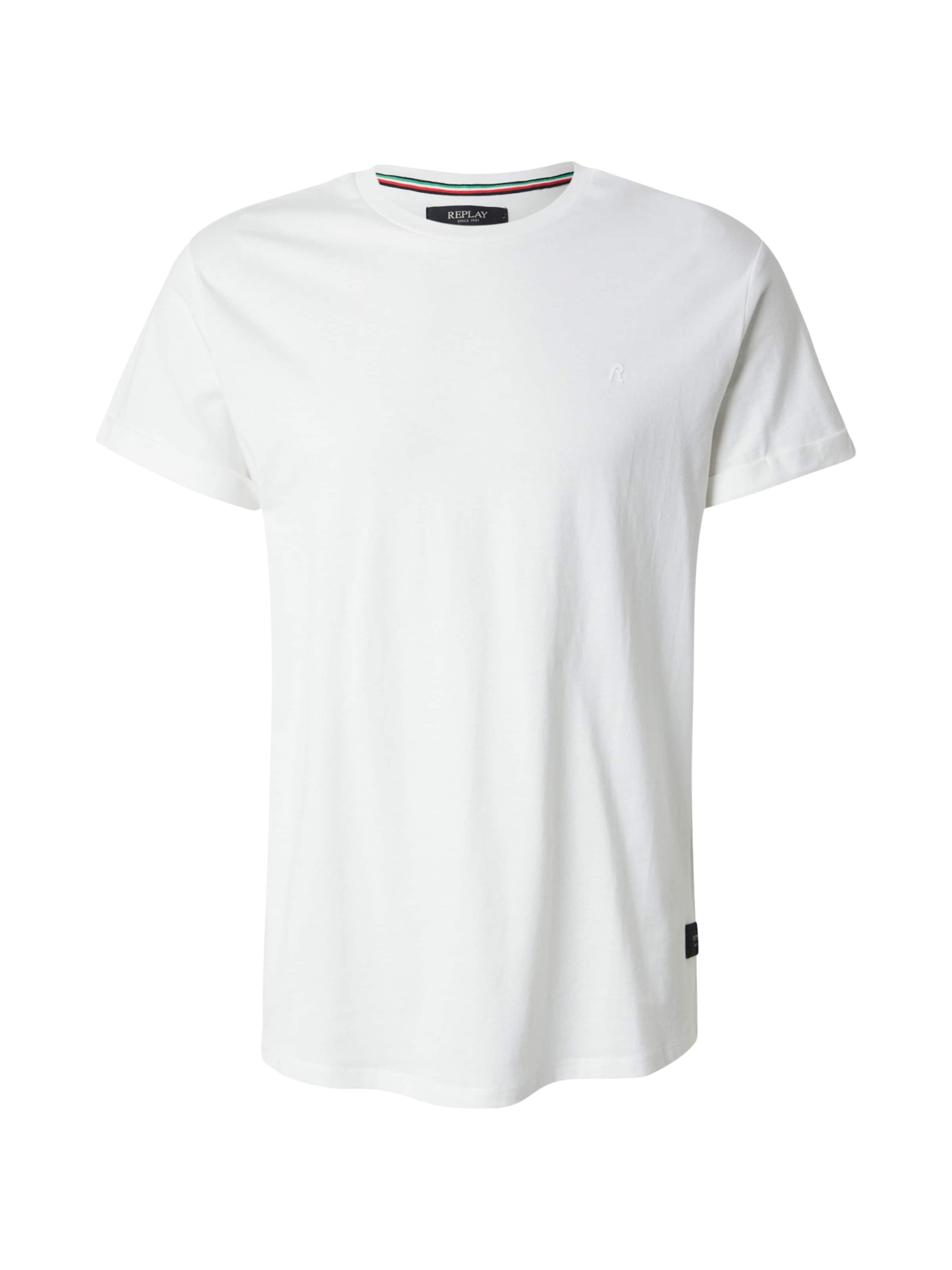 REPLAY Koszulka w kolorze biały: przód