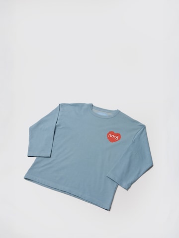 Maru + Bo - Camiseta 'BASIC HEAVY-WEIGHT PIXEL HEART GRAPHIC T-SHIRT' en azul