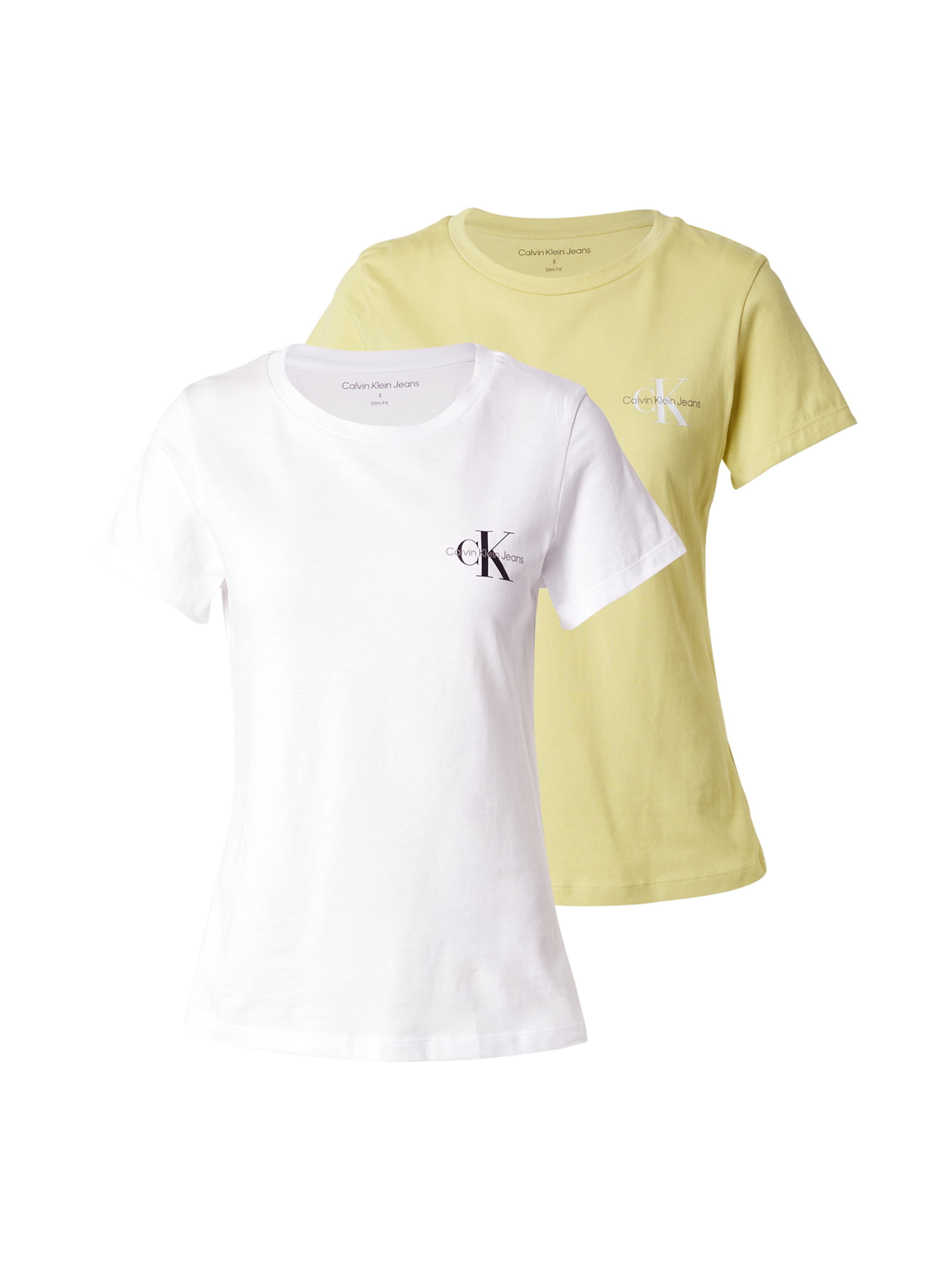 T-shirt Calvin Klein Jeans en vert : devant