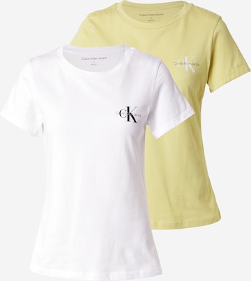 Calvin Klein Jeans - Camiseta en verde: frente