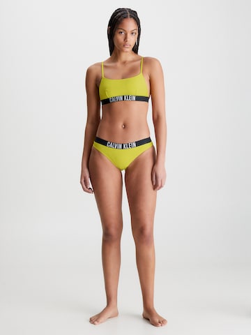 Calvin Klein Swimwear Korzet Bikinový top - Žltá