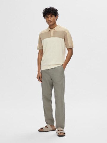 SELECTED HOMME Poloshirt 'MATTIS' in Beige