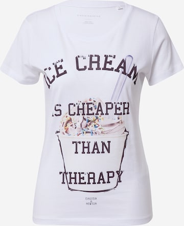 Tricou 'Ice Therapy' de la EINSTEIN & NEWTON pe alb: față