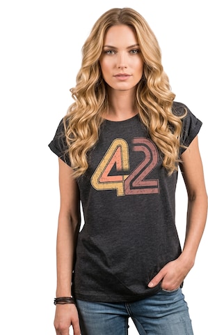 MAKAYA Shirt '42 The Answer' in Grey: front