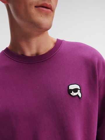 Karl Lagerfeld Sweatshirt 'Ikonik' i lilla