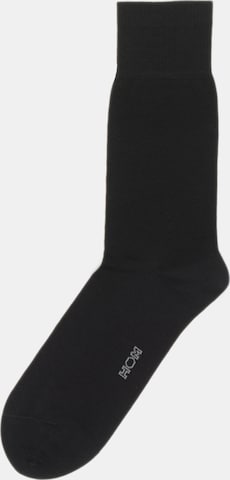 Chaussettes 'Fil D'Ecosse Majoritaire' HOM en noir : devant