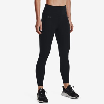 UNDER ARMOUR Skinny Workout Pants in Black: front