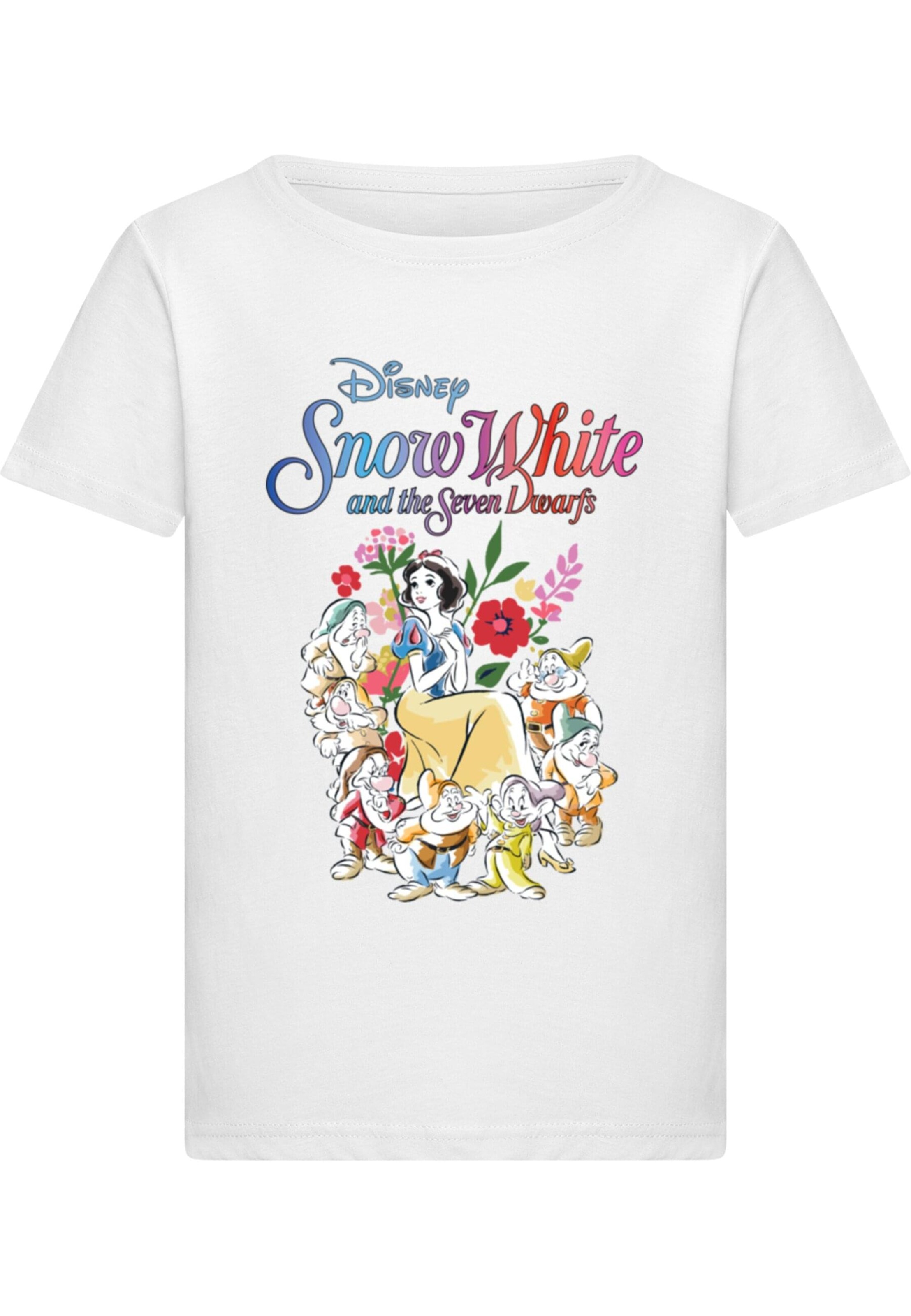 ABSOLUTE CULT Shirt 'Snow White - Seven Dwarfs' in White: front
