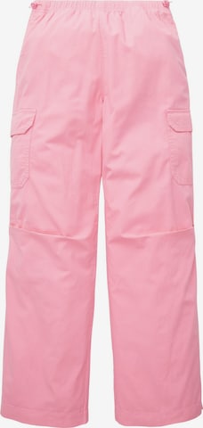 Pantalon cargo TOM TAILOR DENIM en rose : devant