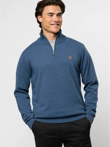 Pull-over 'Brison' U.S. POLO ASSN. en bleu : devant