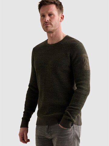 Pullover 'Pullover in cotton mélange with flight pocket' di PME Legend in verde: frontale