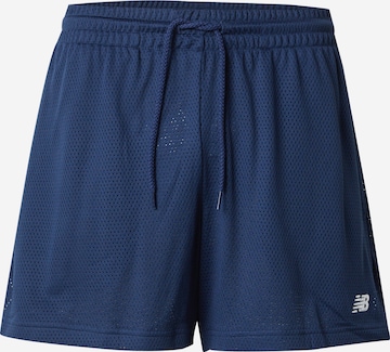 Regular Pantalon 'Essentials' new balance en bleu : devant