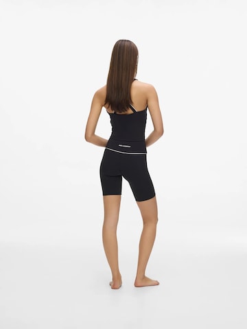 juoda Karl Lagerfeld Siauras Kelnės 'Athleisure'