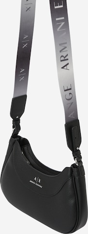 ARMANI EXCHANGE Umhängetasche 'HOBO' in Schwarz: Vorderseite