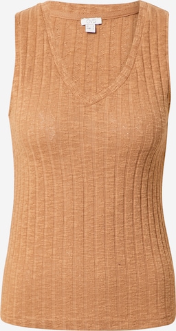 OVS - Top de punto en beige: frente