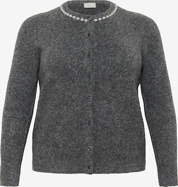KAFFE CURVE Knit cardigan 'KCCroxia ' in Grey: front