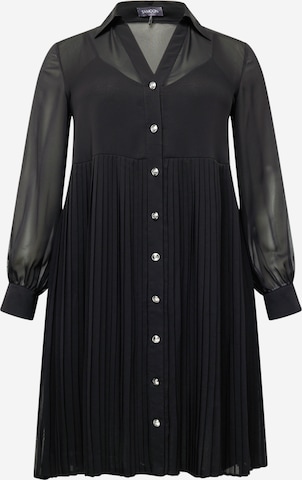 Robe-chemise SAMOON en noir : devant