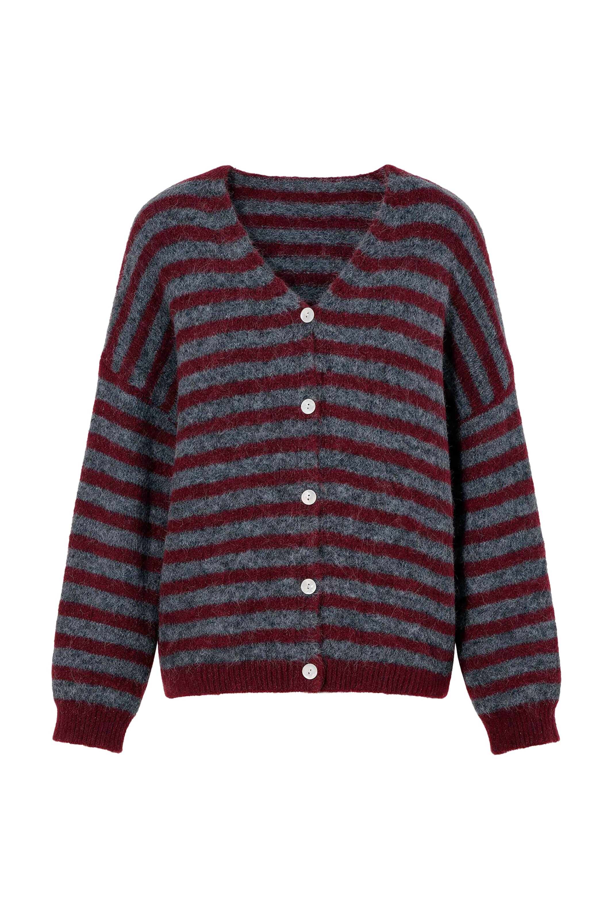 Studio Untold Knit Cardigan in Red: front