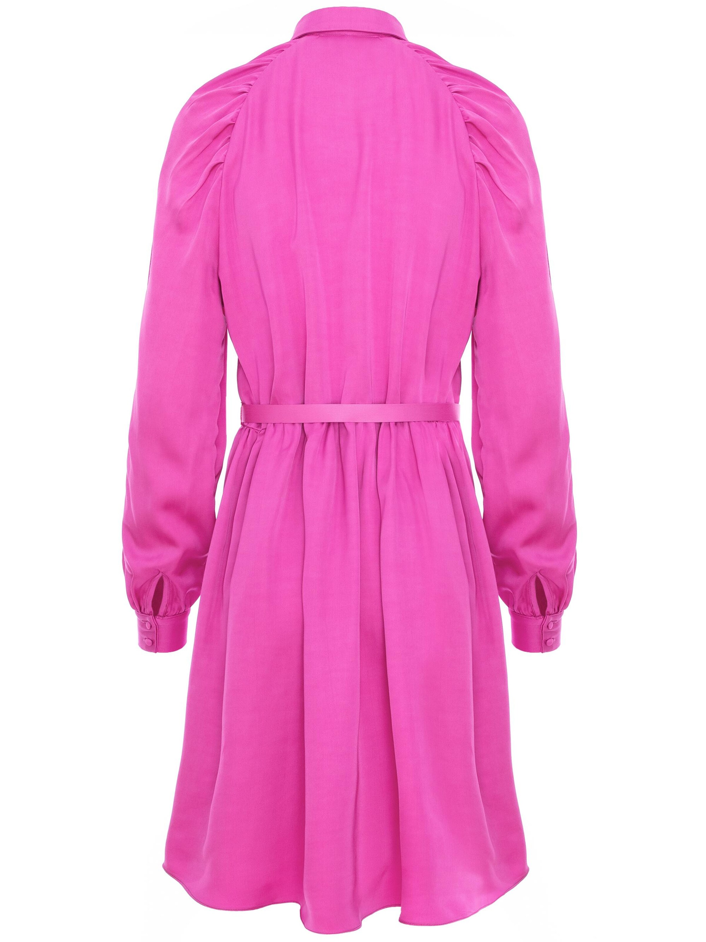 Abito 'Gathered Raglan Sleeve Viscose Midi Shirt Dress With Belt' di AVENUE N°29 in rosa