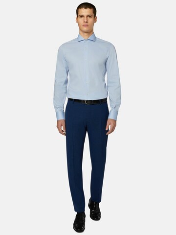 Boggi Milano Slim fit Zakelijk overhemd in Blauw