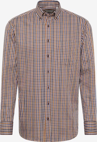 ETERNA Regular fit Button Up Shirt in Brown: front