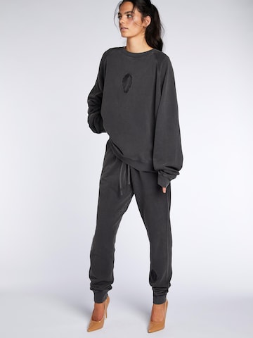 BARRYAN Loose fit Pants 'Embroidered shell sweatpants' in Grey