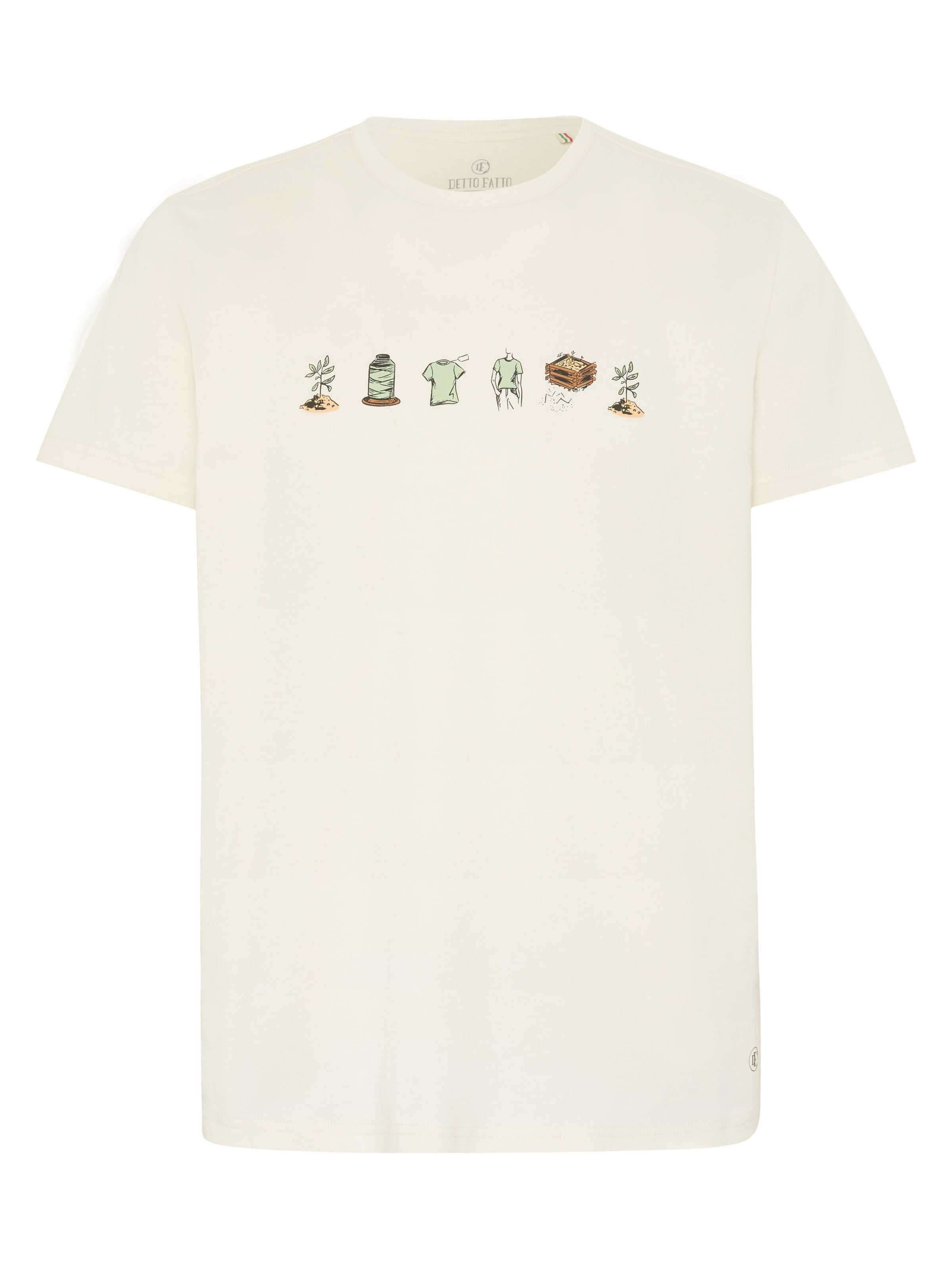 Detto Fatto Shirt ' im „Nature to Nature“-Design ' in White: front
