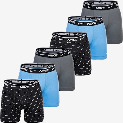 NIKE Sportunterhose in hellblau / grau / schwarz / weiß, Produktansicht