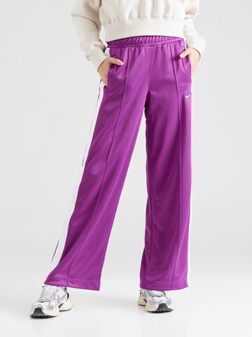 Nike Sportswear Wide leg Pants in Purple: front