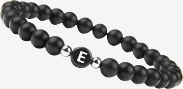 GOOD.designs Perlenarmband Buchstabenperlen Armband E in Schwarz