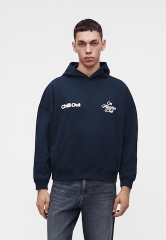 Sweat-shirt 'Chill Out' On Vacation en bleu : devant