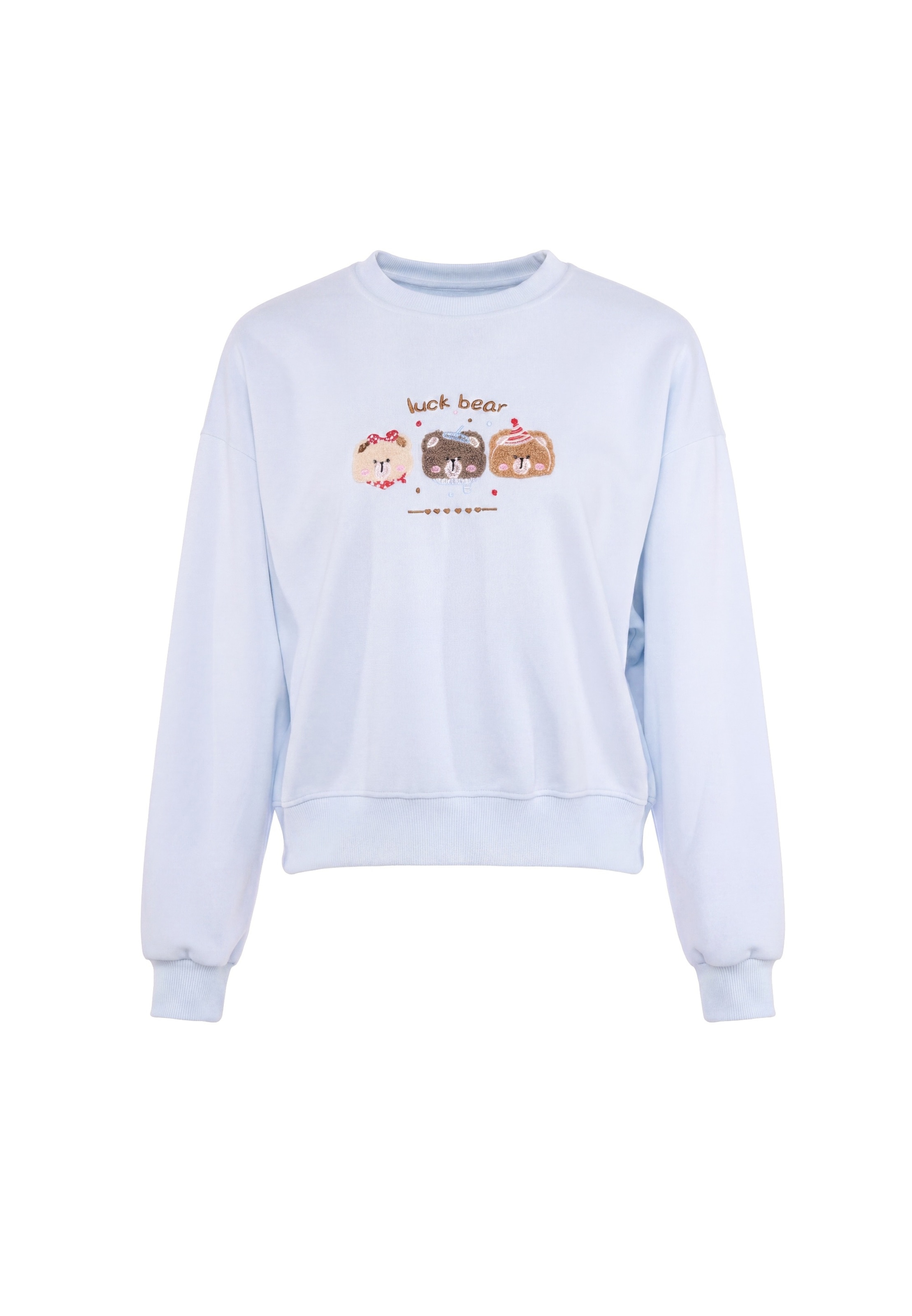MYMO Sweatshirt 'Pop' in Blau: Vorderseite