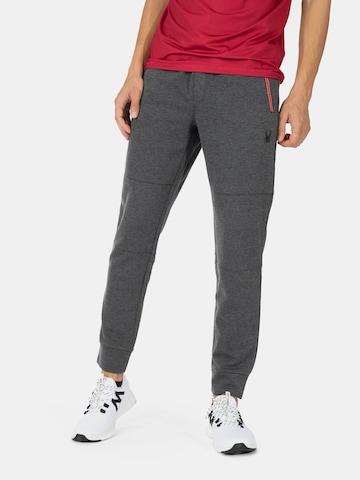 Tapered Pantaloni sportivi di Spyder in grigio: frontale