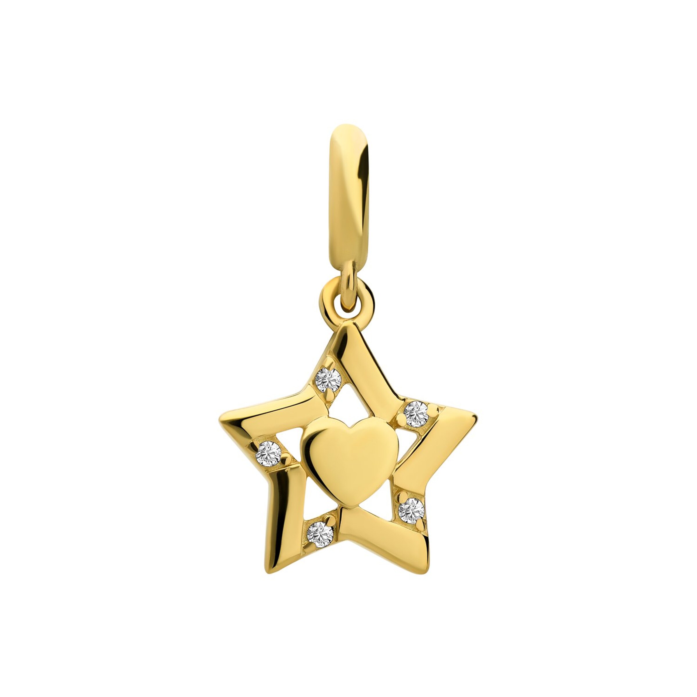 Lucardi Pendant 'Basic' in Gold: front