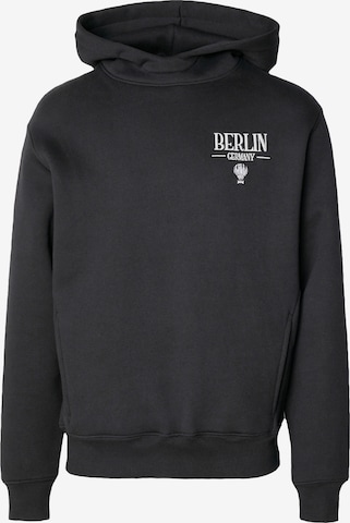 ALPHA INDUSTRIESSweater majica 'Berlin Candy' - crna boja: prednji dio