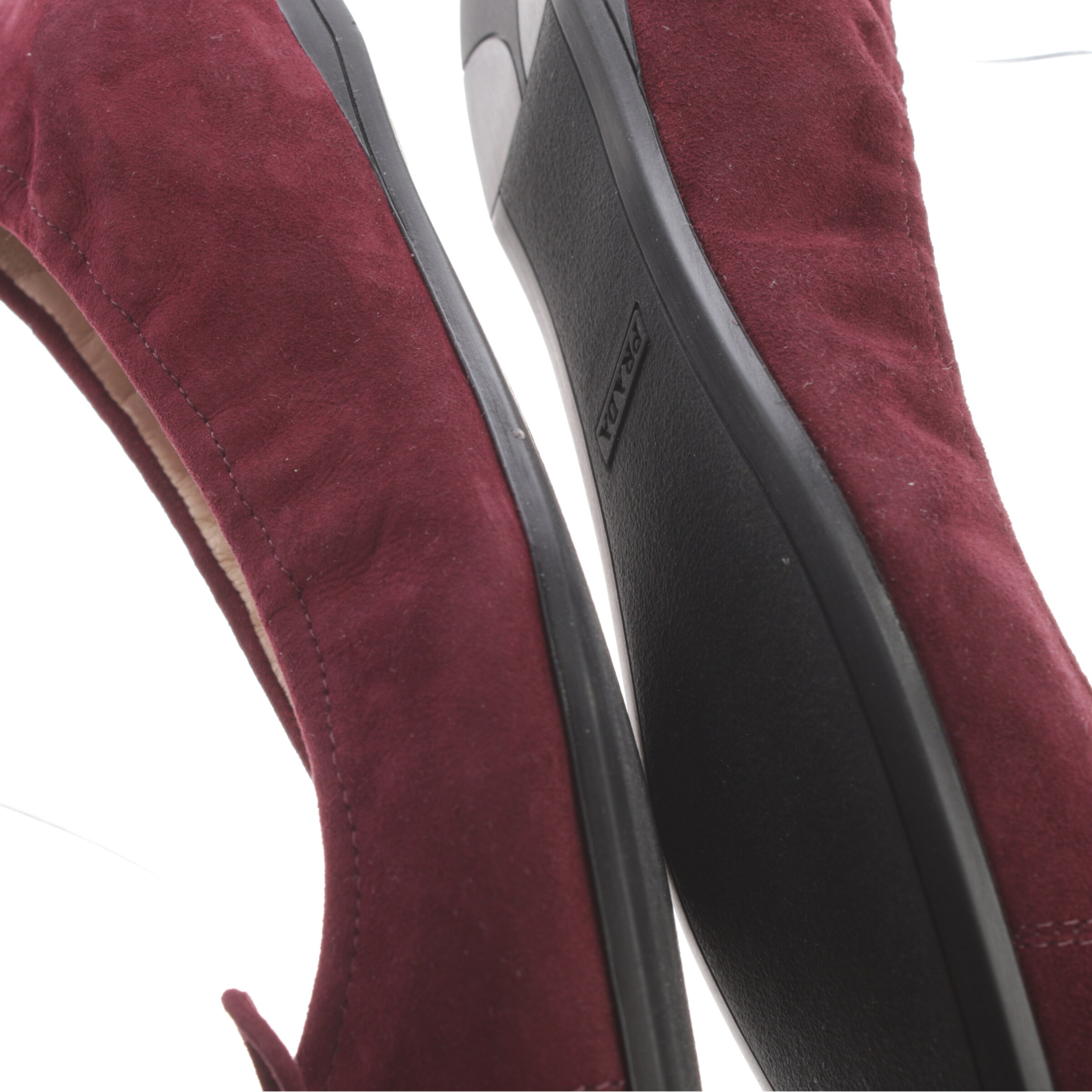 PRADA Flats & Loafers in 37,5 in Red