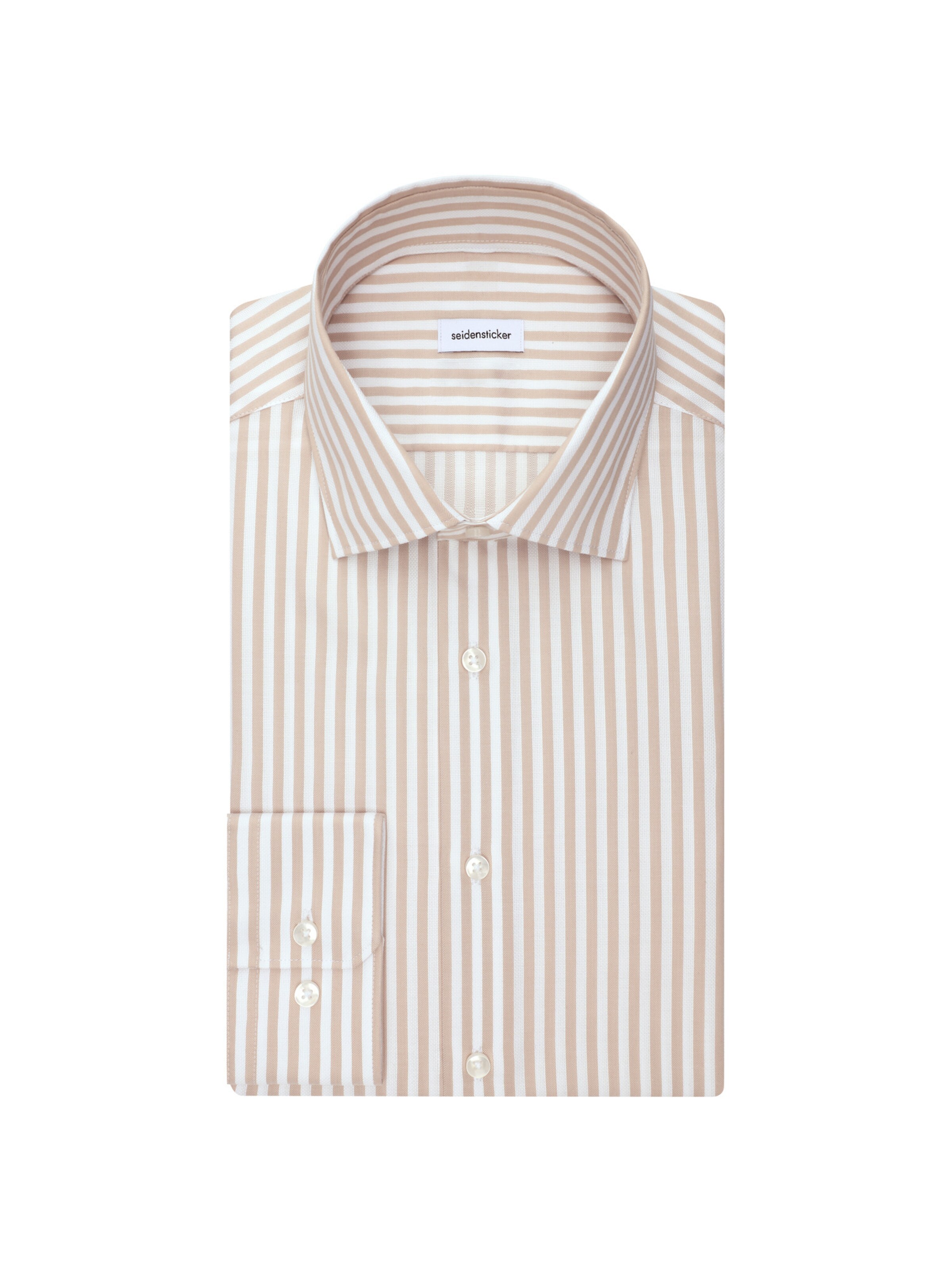 SEIDENSTICKER Slim Fit Hemd in Beige
