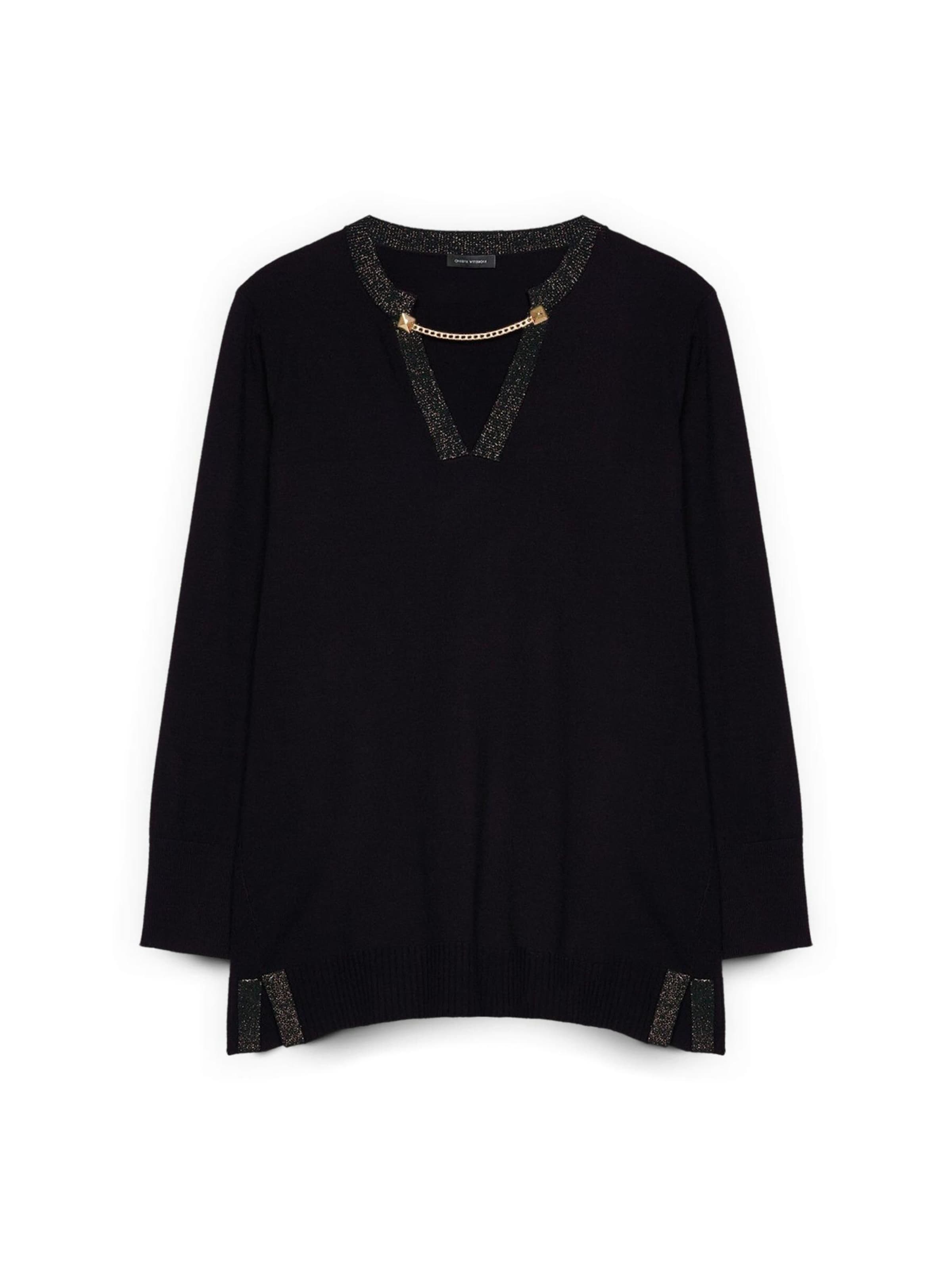 Pull-over Fiorella Rubino en noir : devant