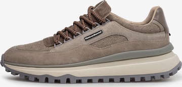 Baskets basses 'DE GRIPPER 03' Floris van Bommel en marron : devant