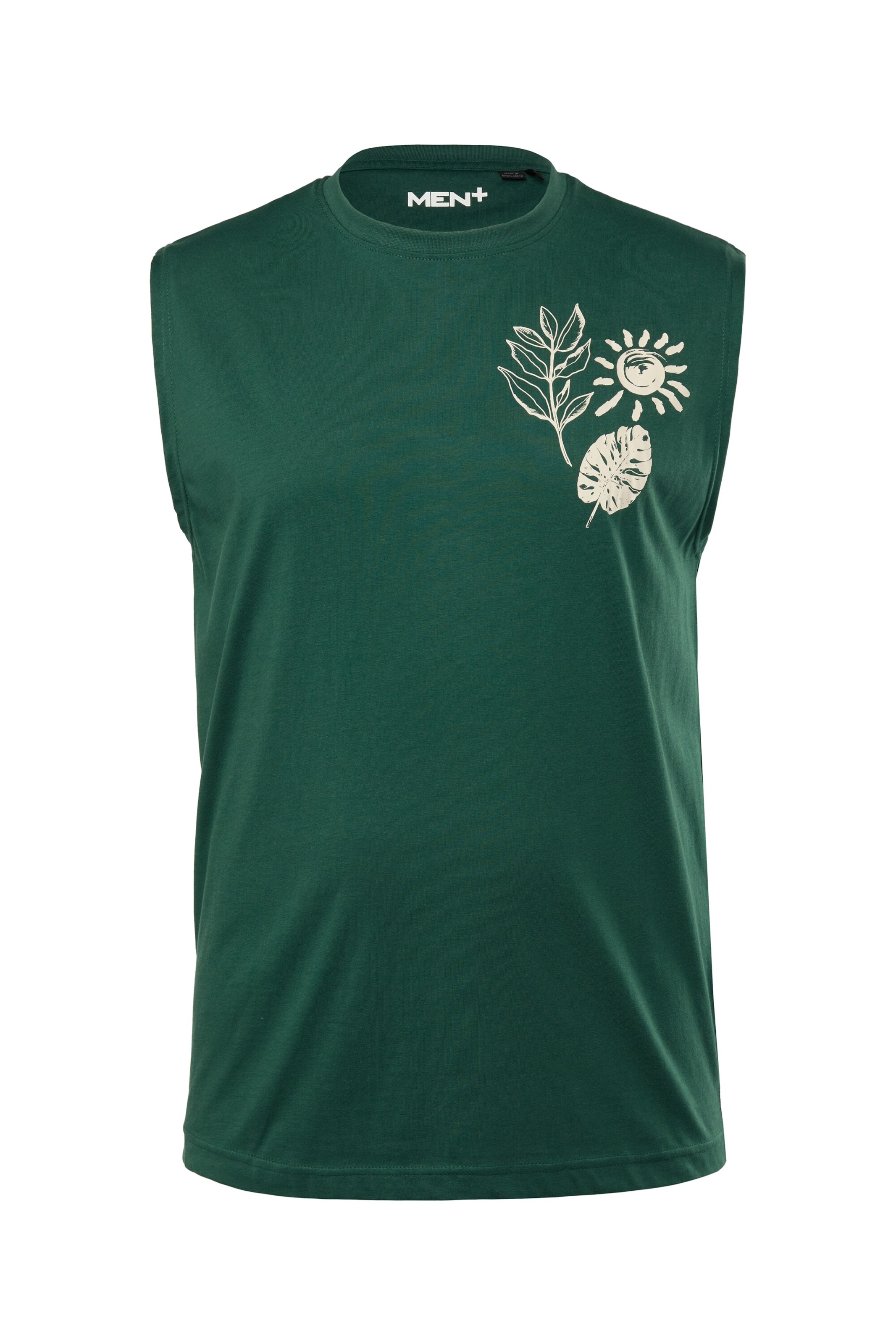 Men Plus Tank Top in Grün: Vorderseite
