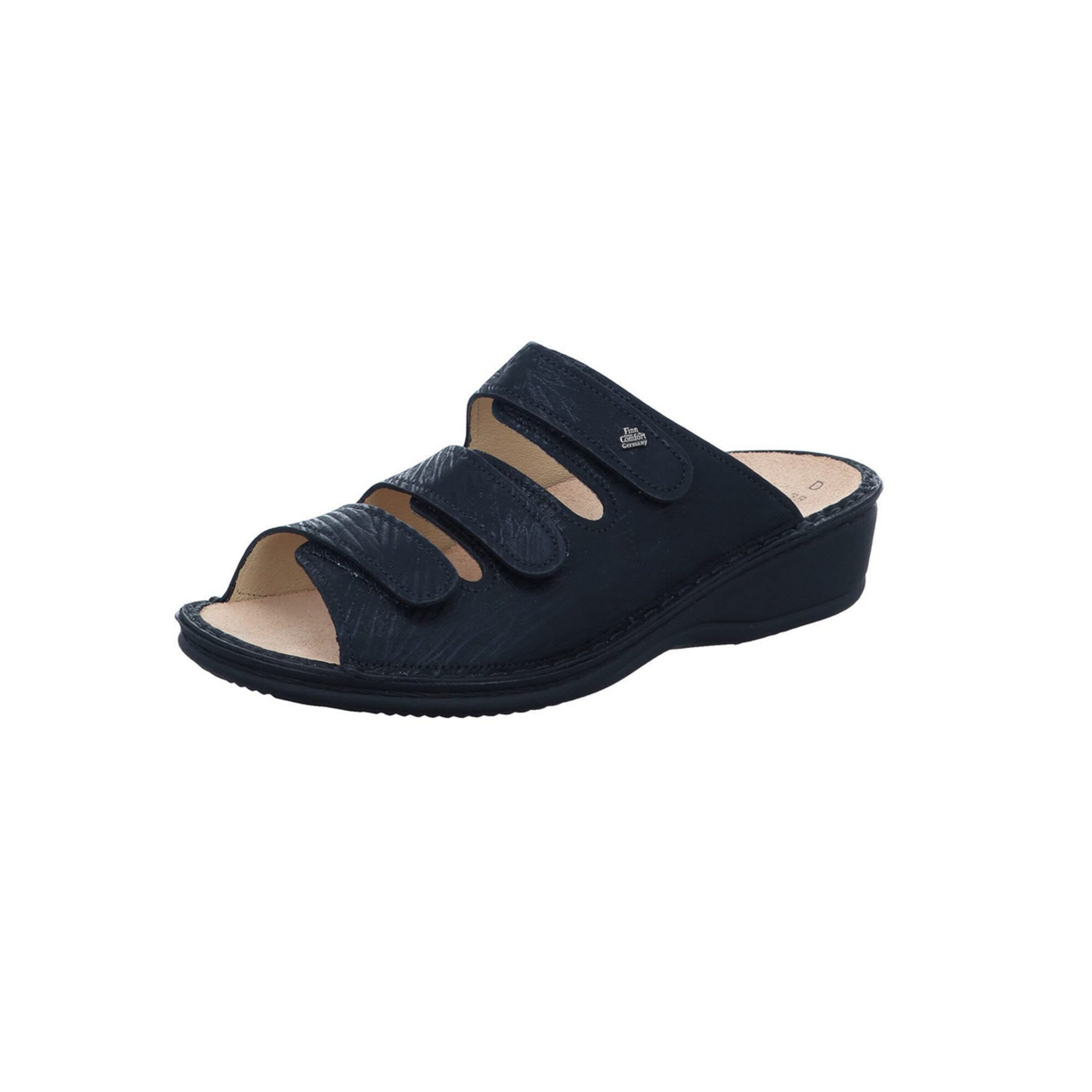 Finn Comfort Mules in Black: front