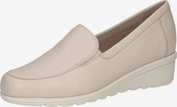 CAPRICE Classic Flats in Beige: front