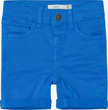 Coupe slim Pantalon 'Silas Isak' NAME IT en bleu : devant