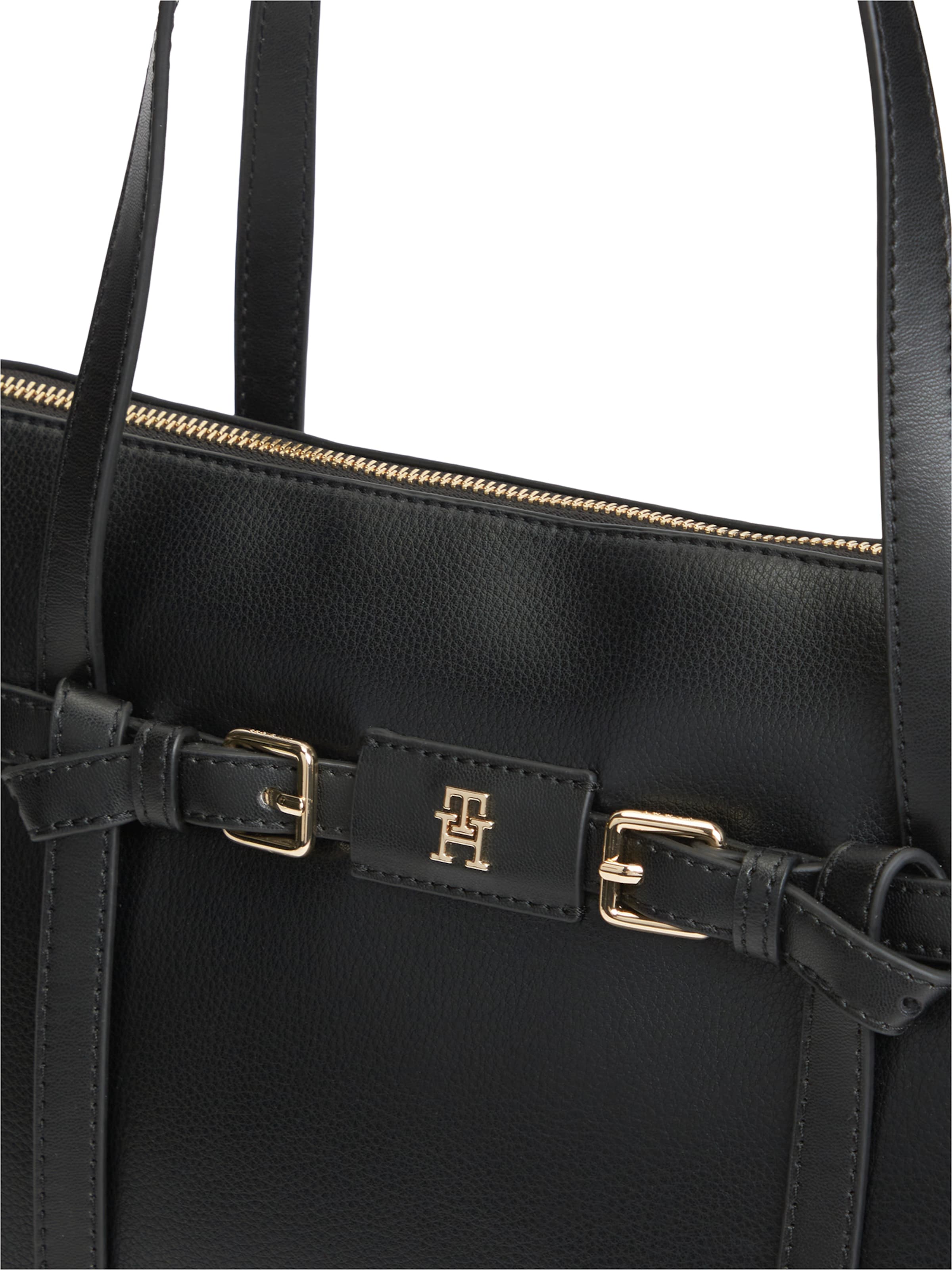 TOMMY HILFIGER Schultertasche in Schwarz
