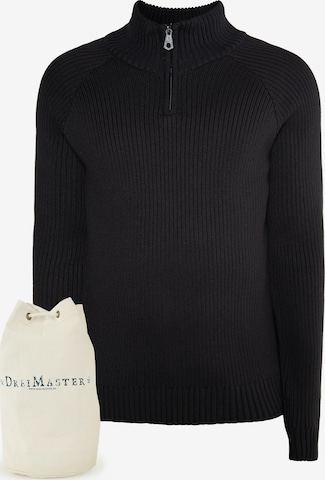 DreiMaster Vintage Pullover in Schwarz: predná strana