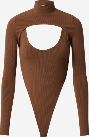 Shirtbody 'Claire' ABOUT YOU x Alina Eremia en marron : devant