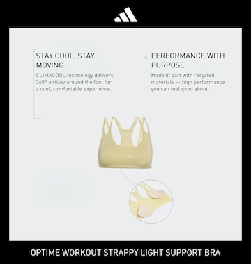 ADIDAS PERFORMANCE Bustier Sport bh 'Optime Workout' in Geel